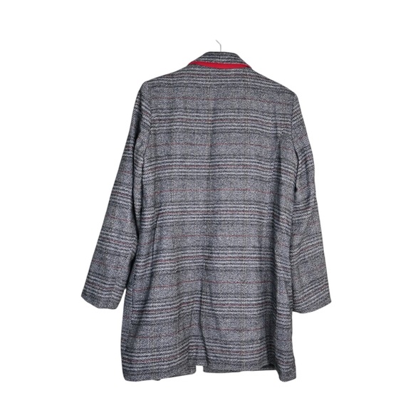 Maralyn & Me Women's XL Gray Plaid Lined Coat - Picture 2 of 10